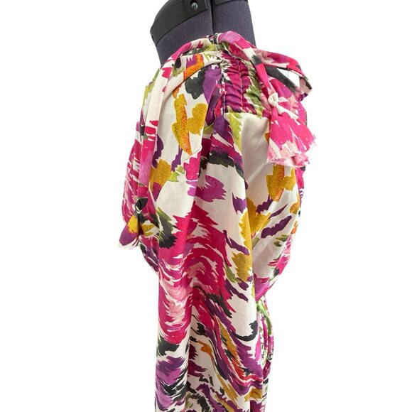 Misa Los Angeles Mahika One-Shoulder Floral Cotton Maxi Dress Size M - Picture 10 of 11